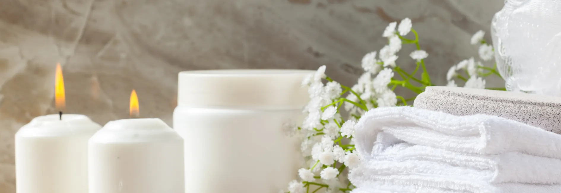 Kaarsen en handdoeken
