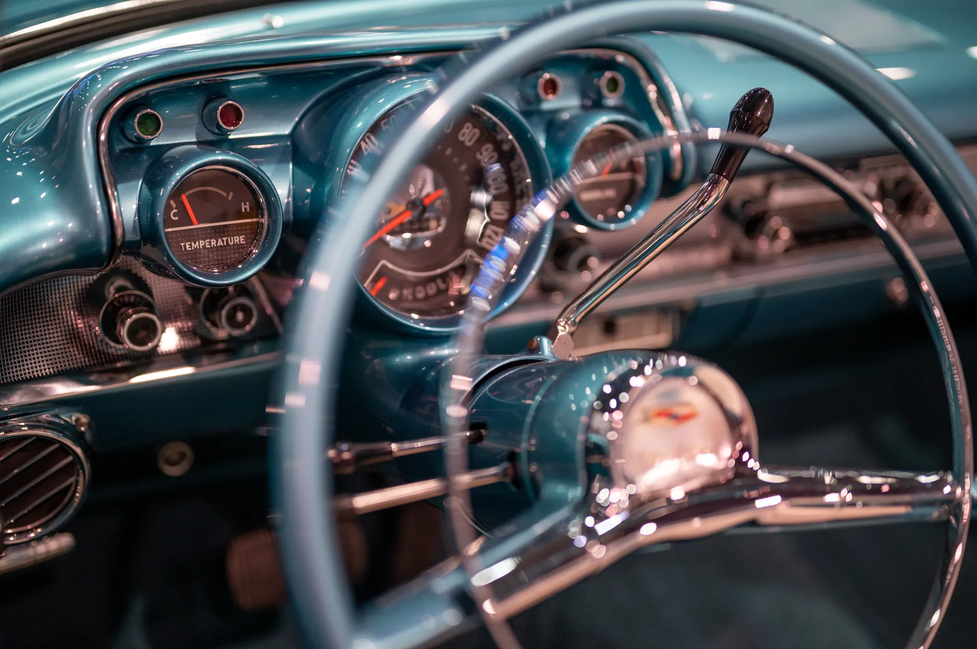 Binnenkant van vintage auto